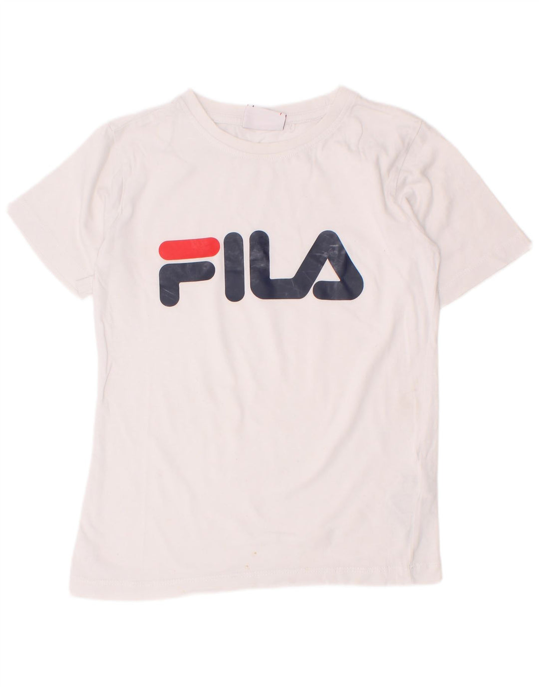 Fila Boys Graphic T-Shirt Top 7-8 ετών Λευκό βαμβακερό