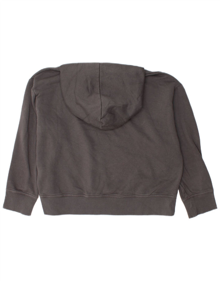Zara Γυναικείο Hoodie Jumper UK 14 Medium Grey Cotton