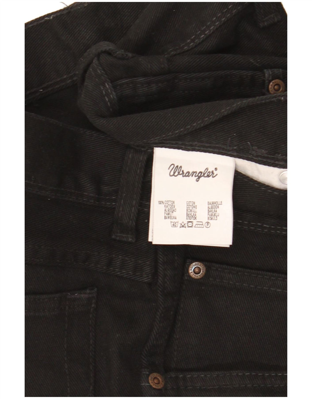 Ανδρικό τζιν ίσιο Wrangler Regular Fit W38 L30 μαύρο βαμβακερό