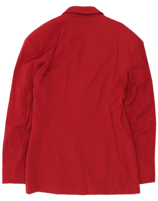 VINTAGE Mens 3 Button Blazer Jacket IT 50 Large Red Wool