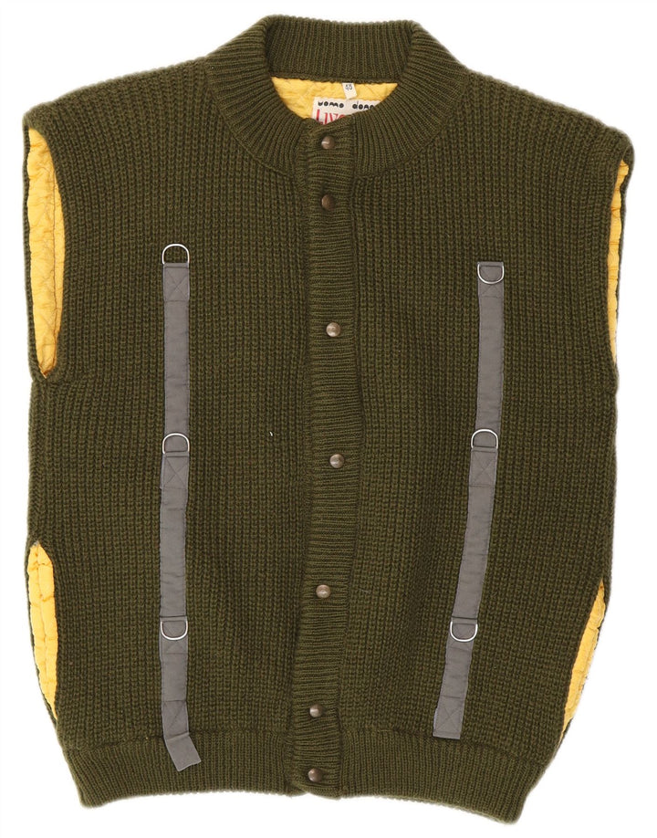 Ανδρικό Αμάνικο Ζακέτα Liverani IT 48 Μαλλί μεσαίου χακί