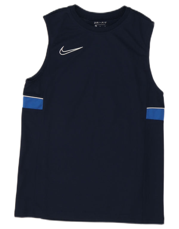 Τοπ φανελάκι Nike Boys Dri Fit 12-13 ετών Μεγάλο μπλε ναυτικό χρώμα