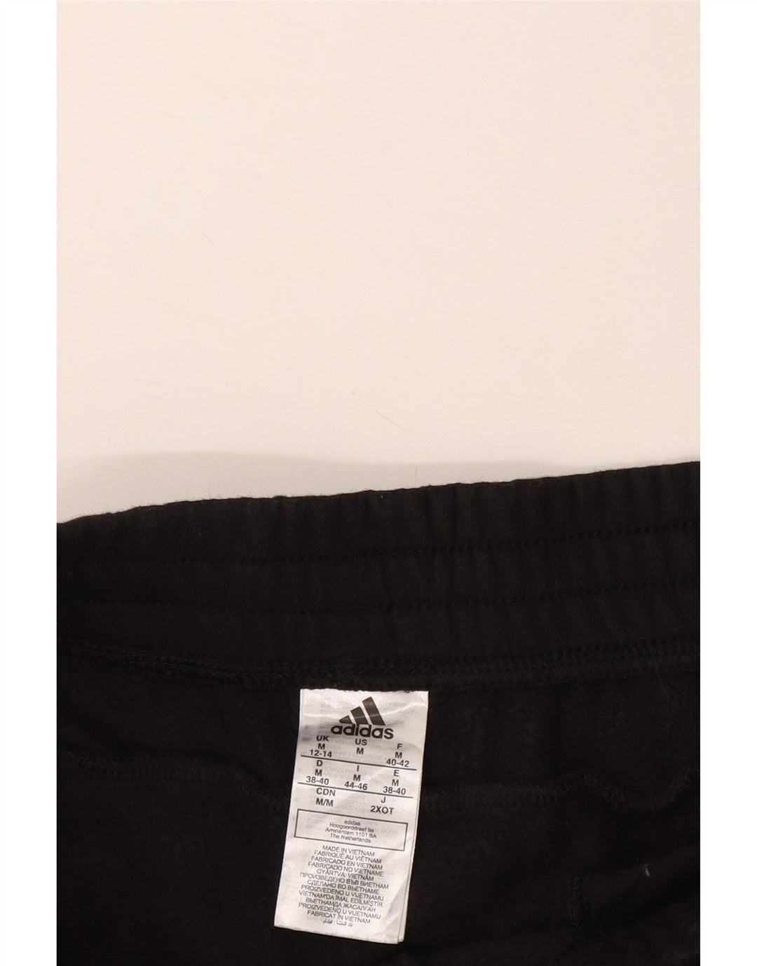 Γυναικεία αθλητική φόρμα ADIDAS Παντελόνι Joggers UK 12/14 Μεσαίο μαύρο βαμβακερό