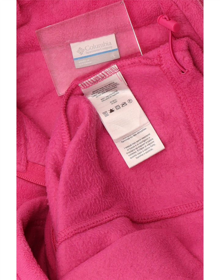 COLUMBIA Γυναικείο Fleece Jacket UK 16 Large Pink Polyester