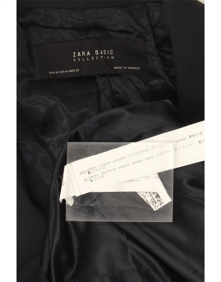 Zara Γυναικείο μακρόστενο σακάκι με διπλό στήθος UK 12 Medium Navy Blue