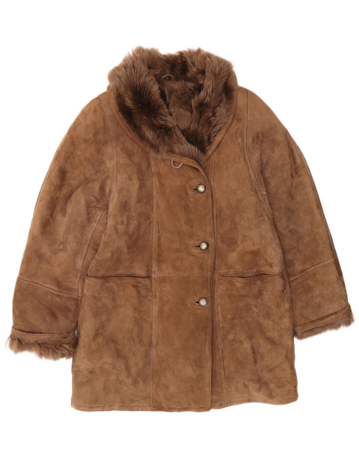 Vintage Γυναικείο Shearling Jacket IT 46 Large Brown Classic