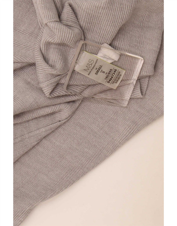 Marks & Spencer Γυναικείο Longline ανοιχτό πουλόβερ ζακέτα UK 10 Small Grey