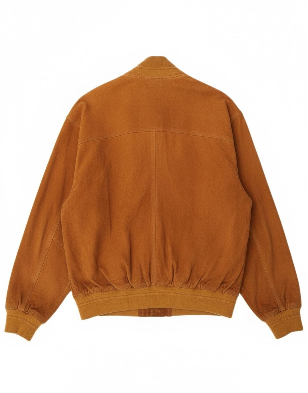 Vintage Ανδρικό Suede Bomber Jacket IT 50 Large Beige Leather