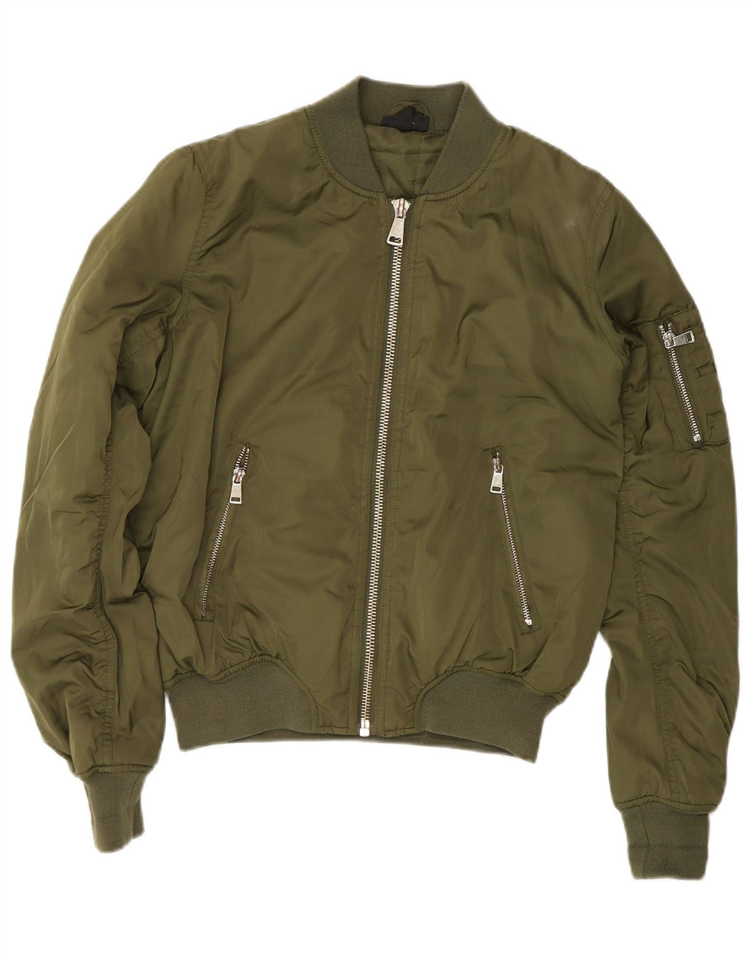 Topshop Γυναικείο μπουφάν Bomber με επένδυση UK 8 Small Green Polyester