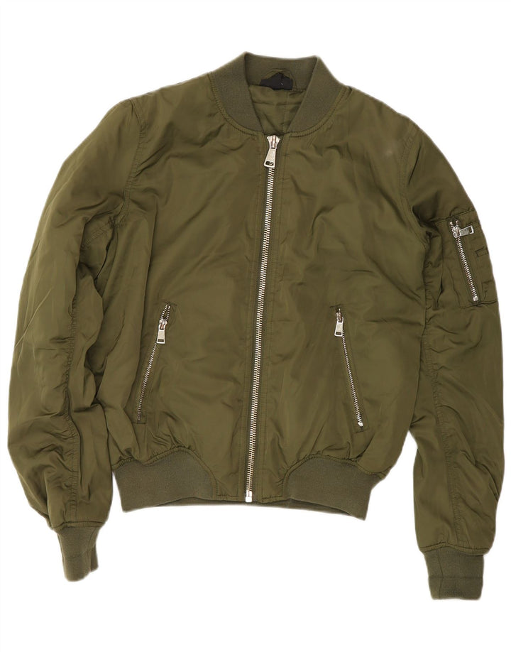 Topshop Γυναικείο μπουφάν Bomber με επένδυση UK 8 Small Green Polyester