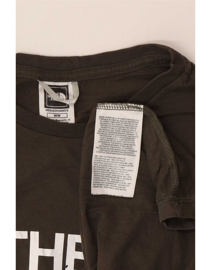 Ανδρικό γραφικό T-Shirt North Face Top Medium Khaki Cotton