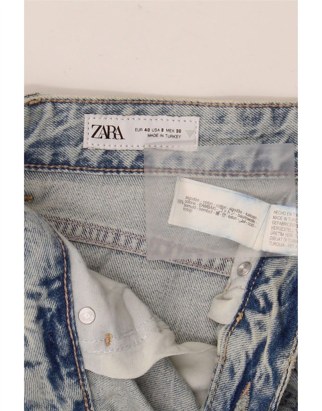 ZARA Γυναικείο ίσιο τζιν EU 40 Medium W30 L28 Μπλε βαμβακερό
