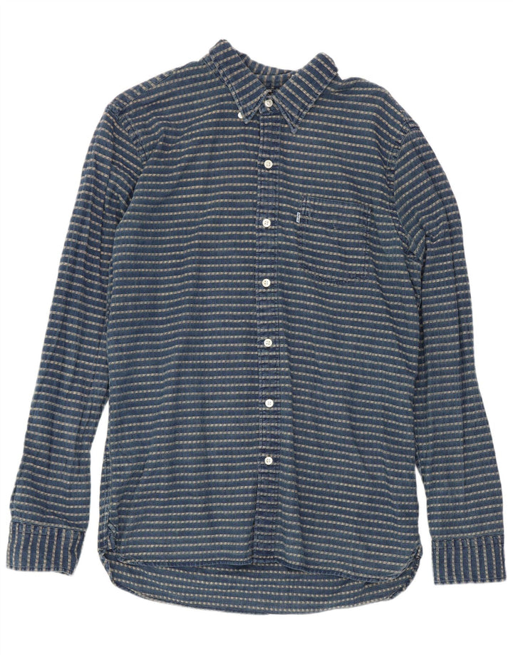 Ανδρικό πουκάμισο Levi's Medium Navy Blue ριγέ βαμβακερό