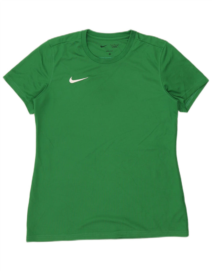 Γυναικείο T-shirt Nike Dri Fit Top UK 14 Large Green Polyester