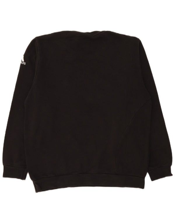 Ανδρικό φούτερ Adidas Jumper UK 44/46 μεγάλο μαύρο βαμβακερό