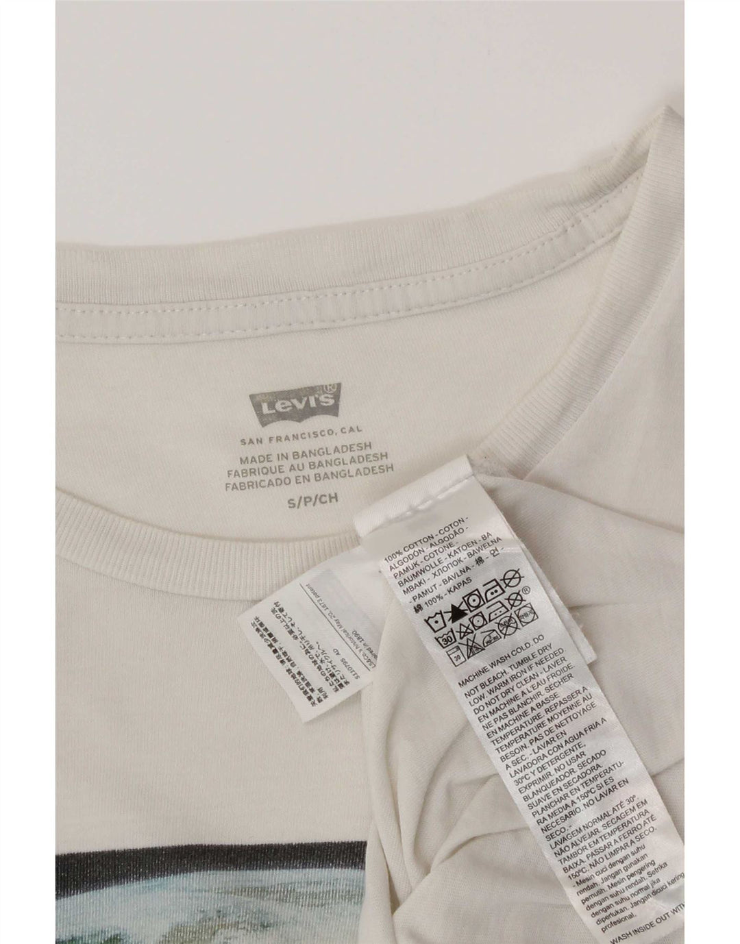 Ανδρικό γραφικό T-Shirt Levi's Top Μικρό λευκό βαμβακερό