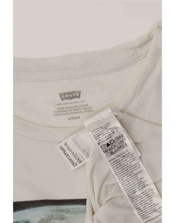 Ανδρικό γραφικό T-Shirt Levi's Top Μικρό λευκό βαμβακερό
