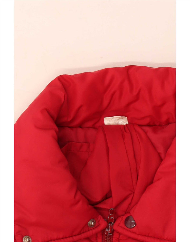 Vintage γυναικείο μπουφάν με επένδυση IT 50 XL κόκκινο πολυεστέρα