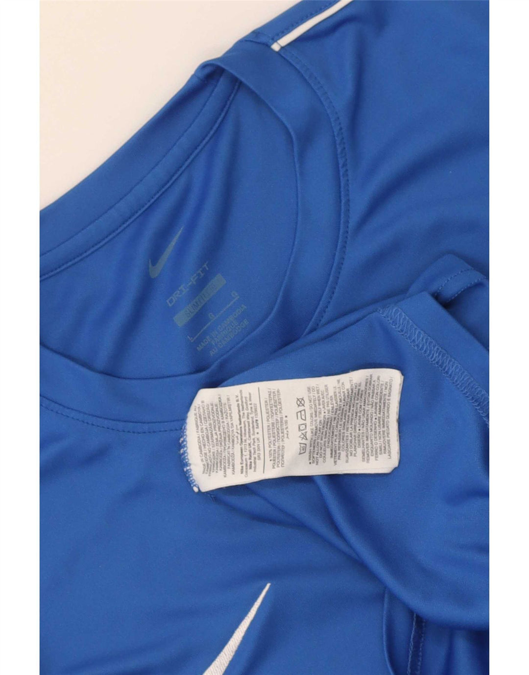 Ανδρικό T-Shirt Nike Dri Fit Slim Fit Top μεγάλο μπλε πολυεστέρας