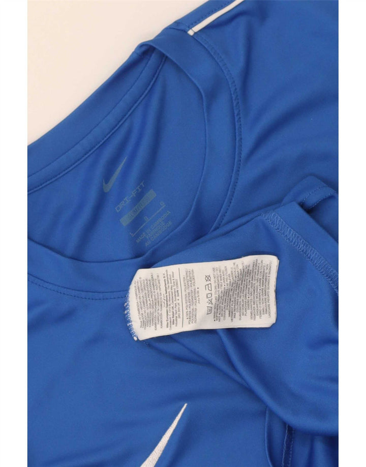 Ανδρικό T-Shirt Nike Dri Fit Slim Fit Top μεγάλο μπλε πολυεστέρας