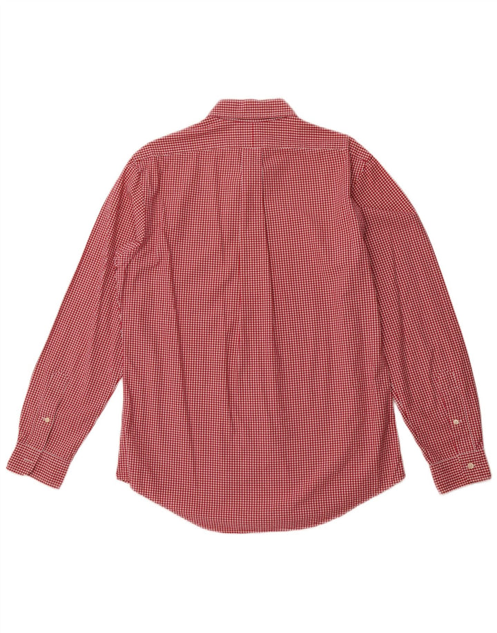 Πόλο Ralph Lauren Ανδρικό πουκάμισο προσαρμοσμένο σε μεσαίο κόκκινο βαμβακερό Gingham