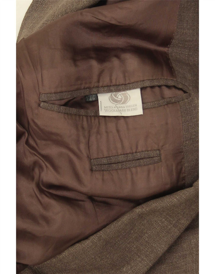 Massimo Dutti Ανδρικό τζάκετ μπλέιζερ με 3 κουμπιά EU 46 Μικρό γκρι μαλλί