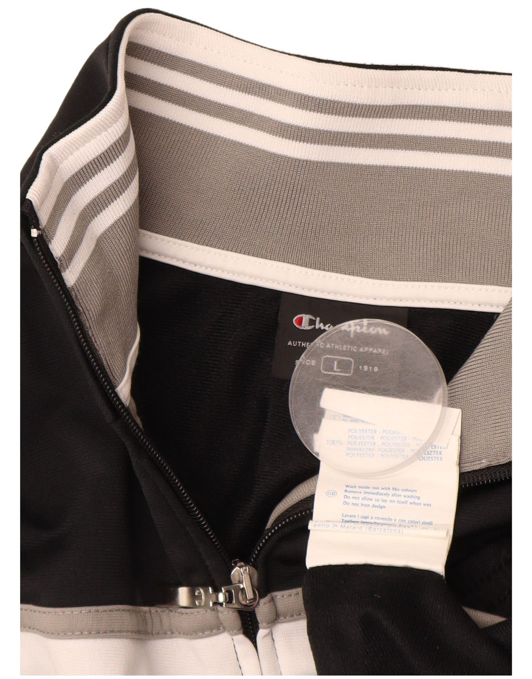 Ανδρική αθλητική φόρμα CHAMPION Μπουφάν με μεγάλο μαύρο χρώμα πολυεστέρα