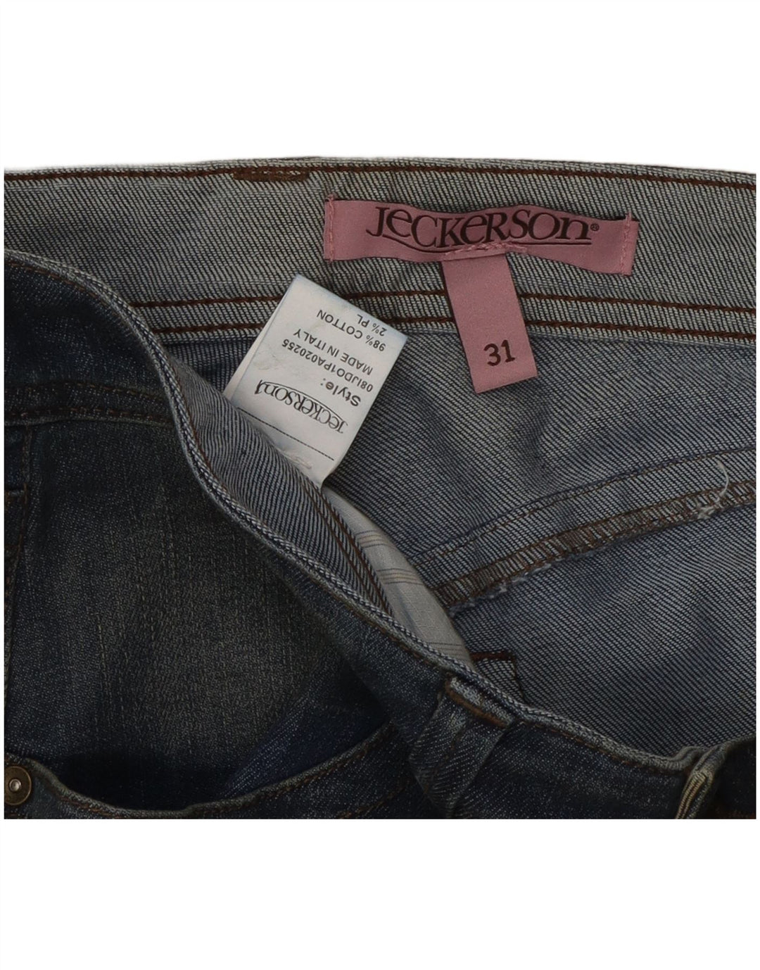 JECKERSON Womens Straight Jeans W31 L34 Blue Cotton