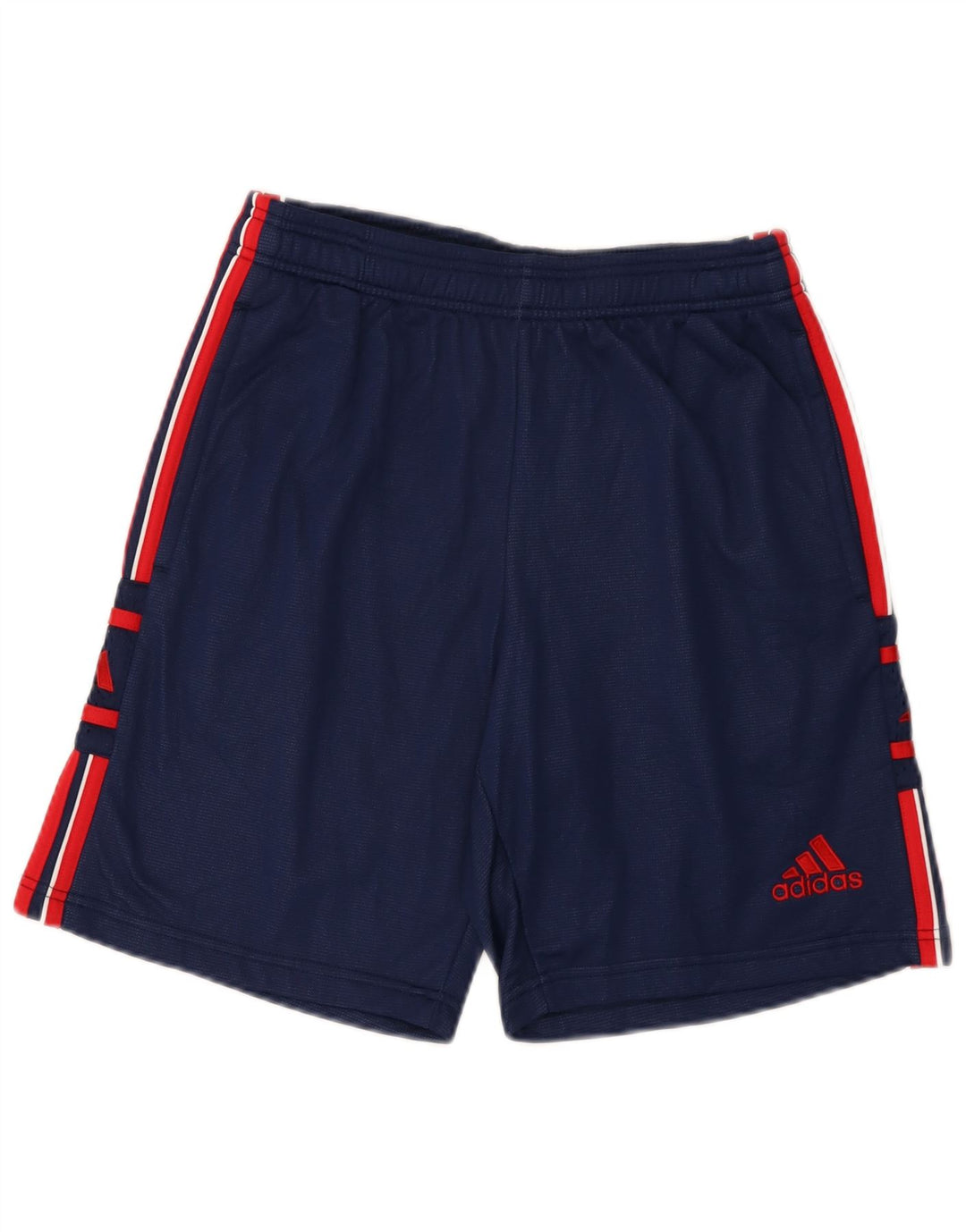 Ανδρικό γραφικό αθλητικό σορτς Adidas με μεσαίο μπλε ναυτικό πολυαμίδιο