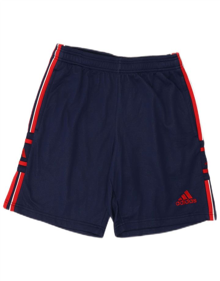 Ανδρικό γραφικό αθλητικό σορτς Adidas με μεσαίο μπλε ναυτικό πολυαμίδιο