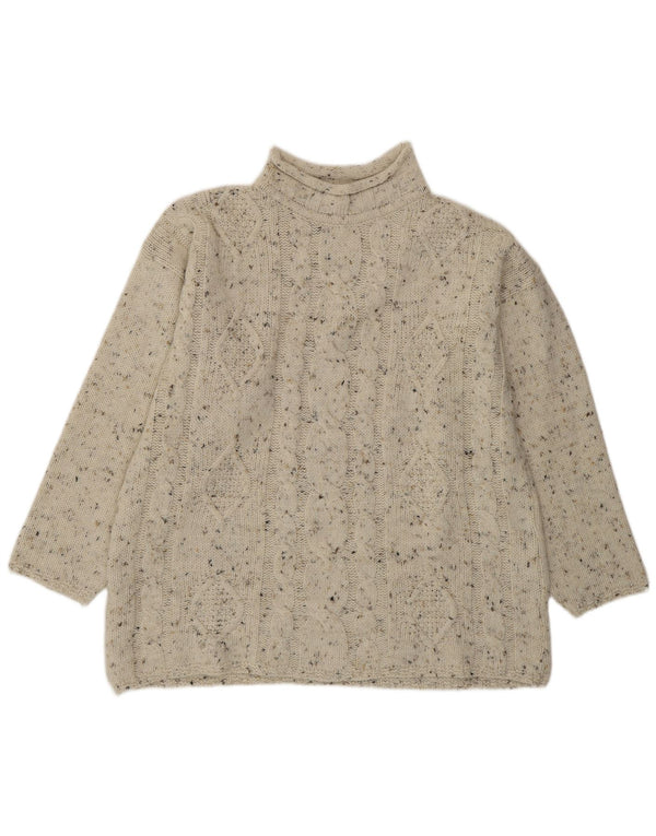 Γυναικείο πουλόβερ με λαιμό χελώνα VINTAGE UK 18 XL ακρυλικό γκρι