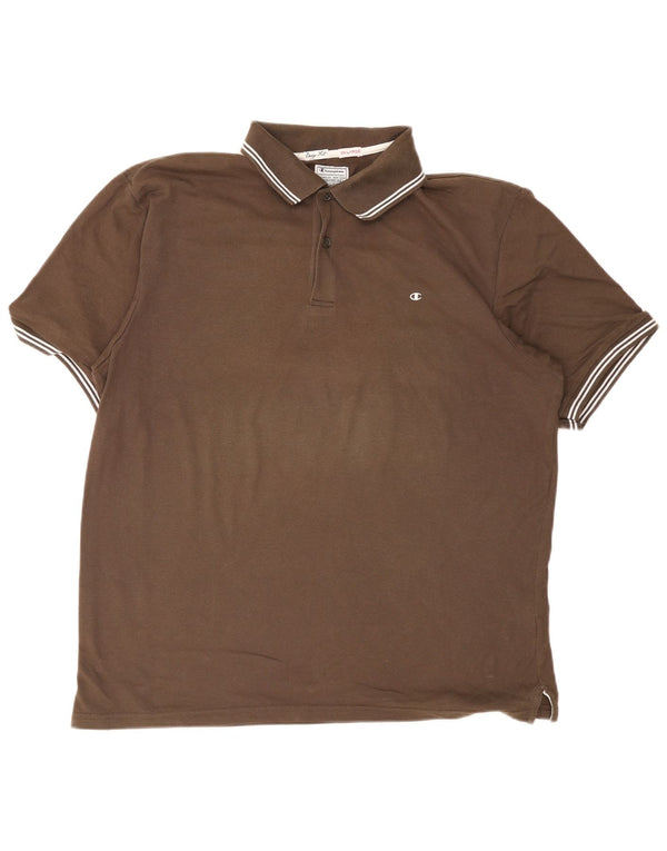 Champion Ανδρικό πουκάμισο Polo Easy Fit 3XL καφέ
