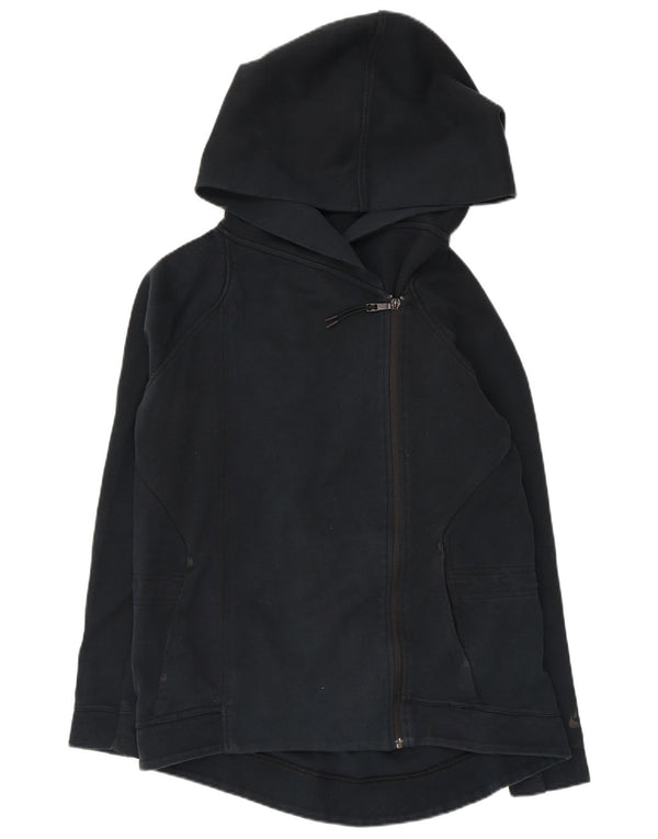 NIKE Γυναικείο πουλόβερ με κουκούλα με φερμουάρ UK 10 Small Navy Blue από βαμβάκι