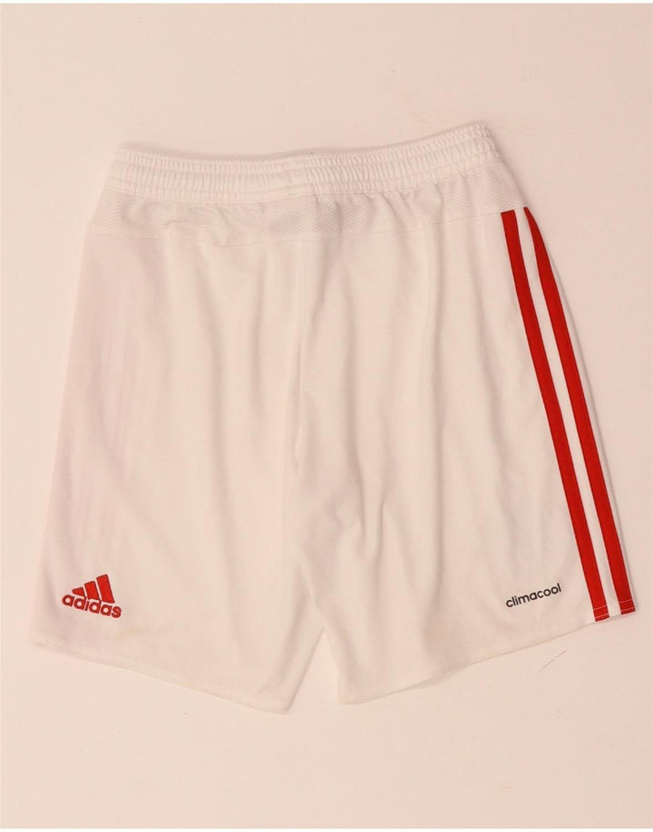 Αθλητικά σορτς ADIDAS Boys Manchester United 9-10 ετών λευκό πολυεστέρα