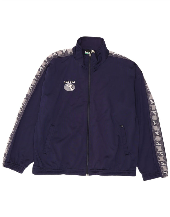 Ανδρική φόρμα φόρμας γραφικών Diadora Top Jacket UK 40 Medium Navy Blue Polyester