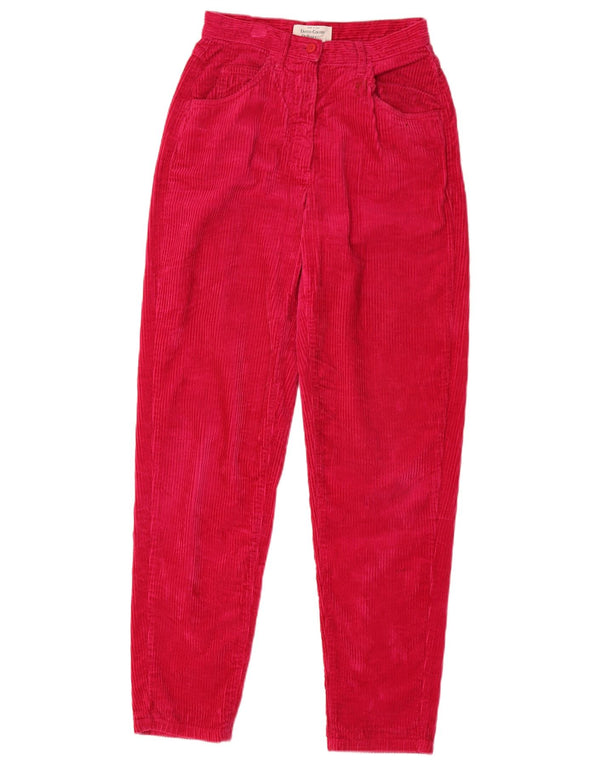 Benetton Γυναικείο Κοτλέ Παντελόνι IT 40 Small W26 L30 Ροζ βαμβακερό