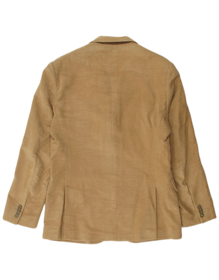 Boggi Ανδρικό Μπουφάν Blazer 3 Κουμπιών IT 50 Μεγάλο Μπεζ Βαμβακερό