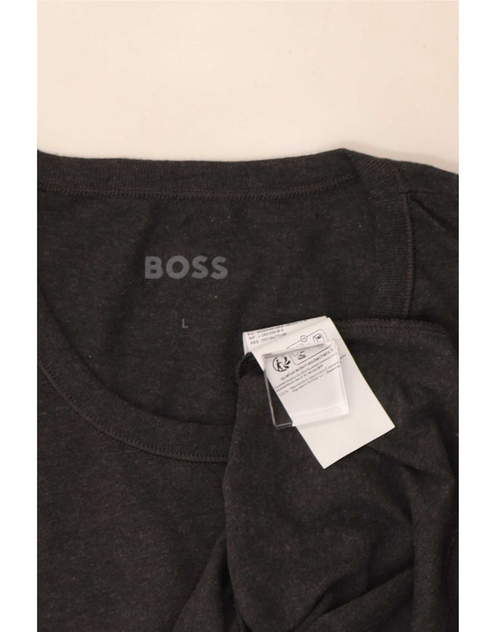 Ανδρικό T-Shirt Hugo Boss Top μεγάλο γκρι βαμβακερό