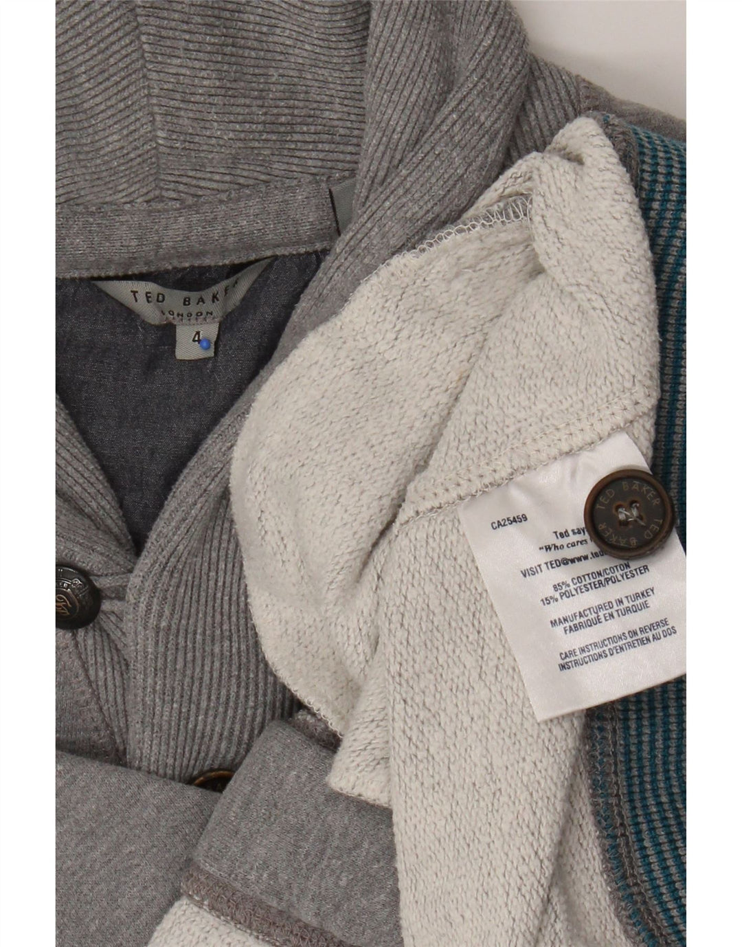 Ανδρική φόρμα Ted Baker Top Jacket Size 4 Large Grey Cotton