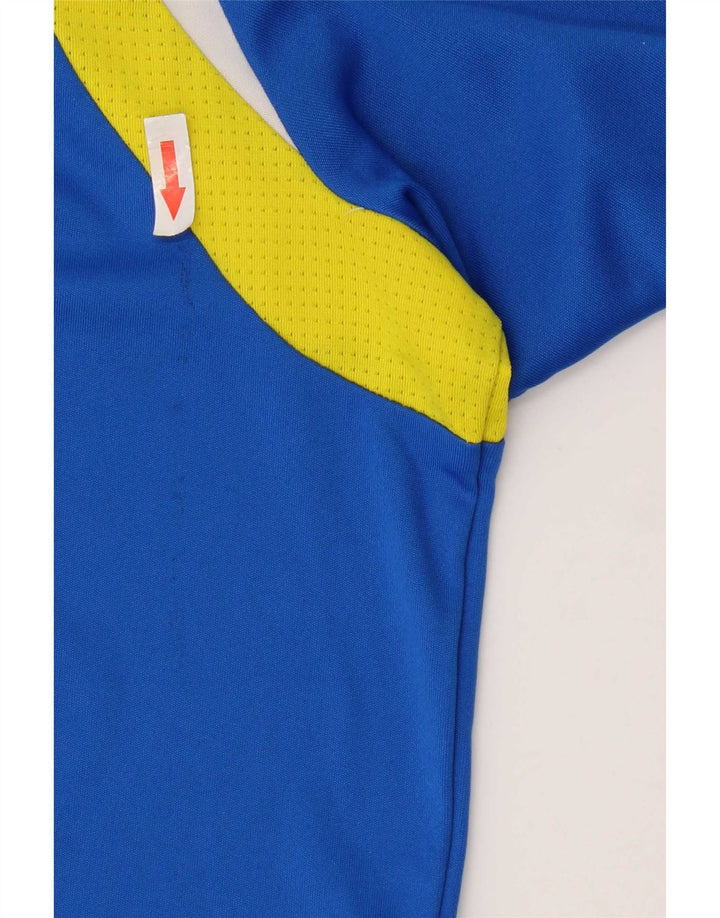 Adidas Ανδρικό T-Shirt Climalite Top Large Blue Colourblock Πολυεστέρας
