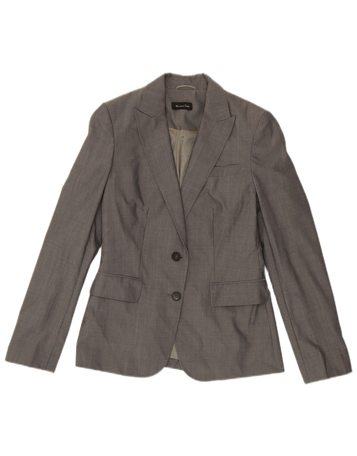 MASSIMO DUTTI Γυναικείο Μπουφάν με 2 κουμπιά σακάκι EU 38 Small Grey