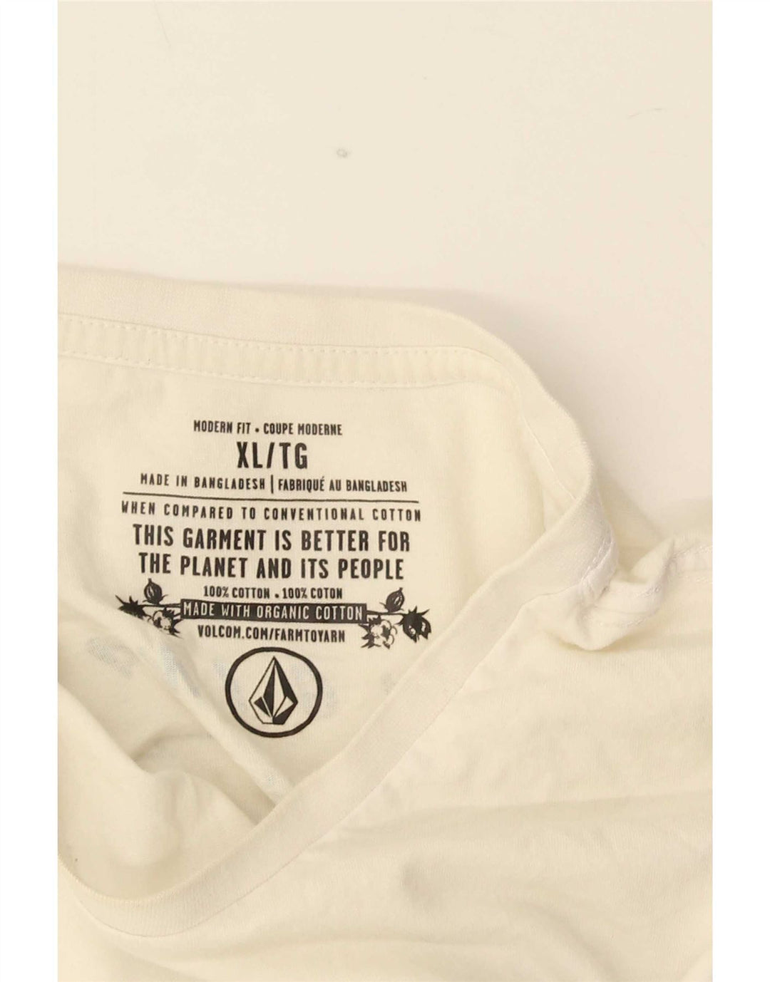 Ανδρικό γραφικό T-Shirt Volcom Top XL Λευκό βαμβακερό