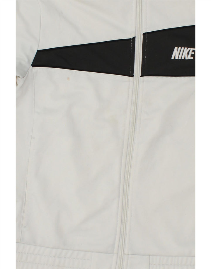Μπουφάν NIKE Boys αθλητική φόρμα 10-11 ετών μεσαίου λευκού χρώματος