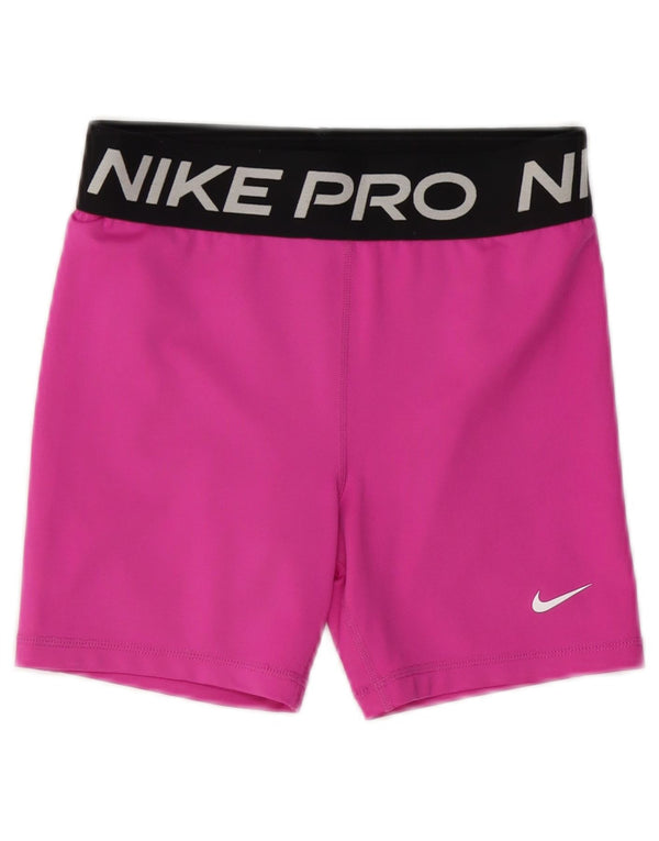 Γραφικά αθλητικά σορτς NIKE Girls Dri Fit 13-14 ετών XL Pink Colourblock
