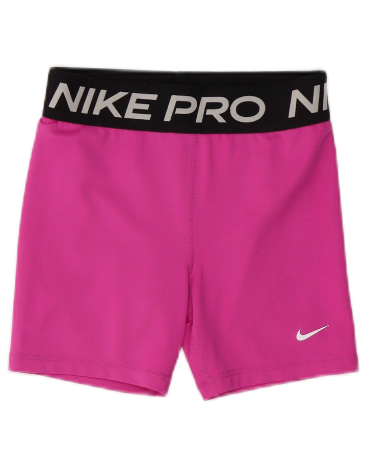 Γραφικά αθλητικά σορτς NIKE Girls Dri Fit 13-14 ετών XL Pink Colourblock