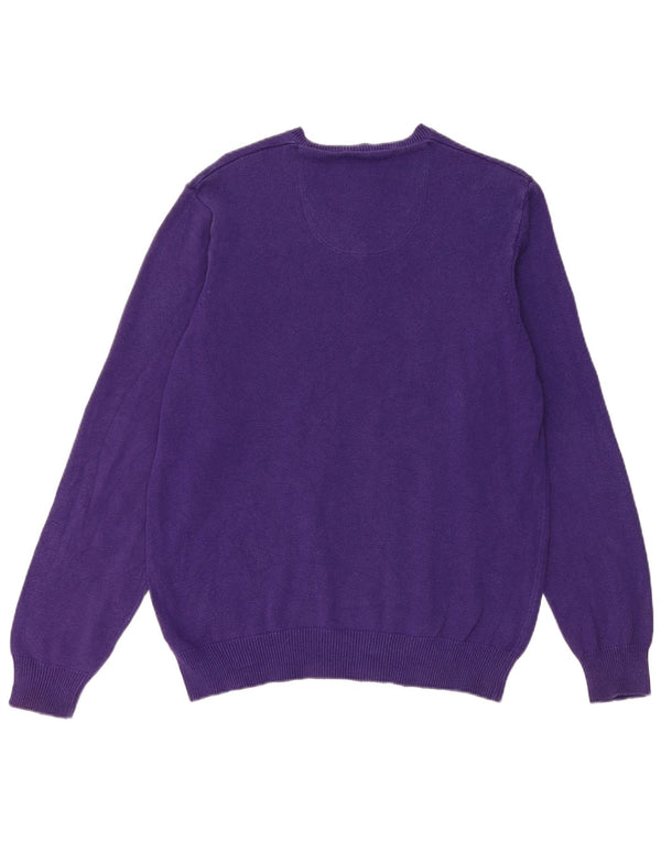 Ανδρικό πουλόβερ Marks & Spencer Blue Harbor με V-Neck Jumper Medium Purple