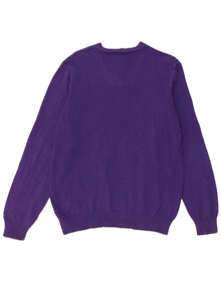 Ανδρικό πουλόβερ Marks & Spencer Blue Harbor με V-Neck Jumper Medium Purple