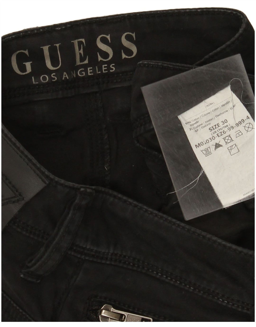 Guess Γυναικείο Slim Jeans W30 L34 Μαύρο βαμβακερό