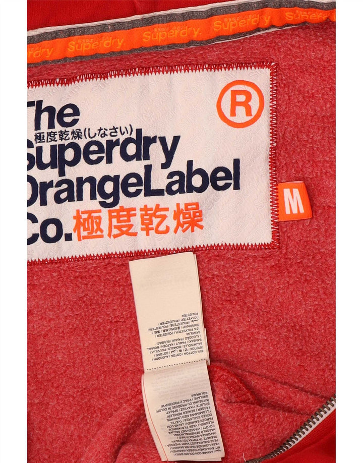Ανδρικό πουλόβερ με κουκούλα με φερμουάρ Superdry Βαμβακερό μεσαίο κόκκινο