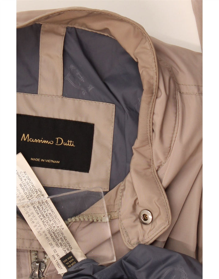 Massimo Dutti Ανδρικό Bomber Jacket UK 42 XL Beige Nylon
